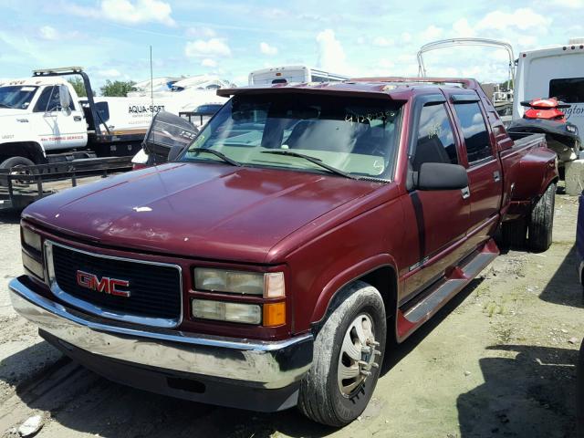 1GTHC33F7WF062691 - 1998 GMC SIERRA C35 MAROON photo 2