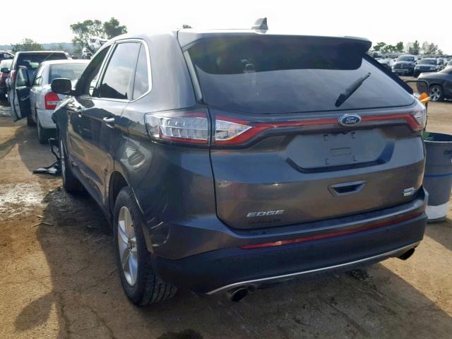 2FMPK4J91HBB34938 - 2017 FORD EDGE SEL BLACK photo 3