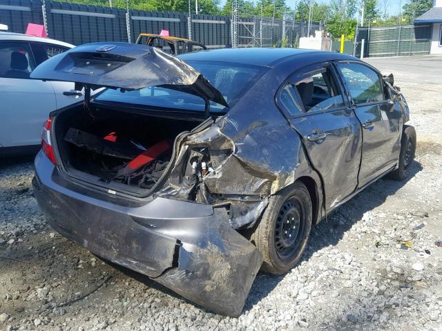 2HGFB2F52CH558226 - 2012 HONDA CIVIC LX GRAY photo 4