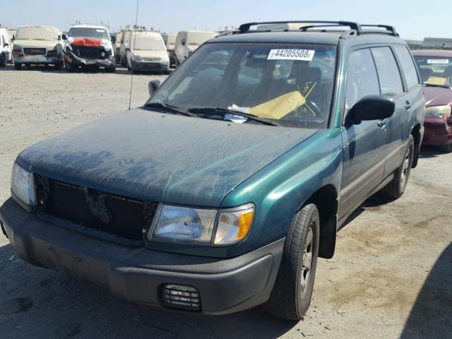 JF1SF6356WH782676 - 1998 SUBARU FORESTER L GREEN photo 2