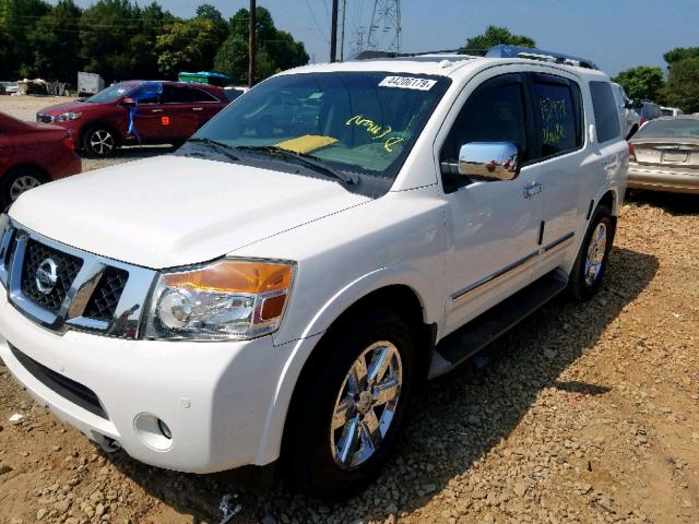 5N1BA0NC5BN620157 - 2011 NISSAN ARMADA SV WHITE photo 2