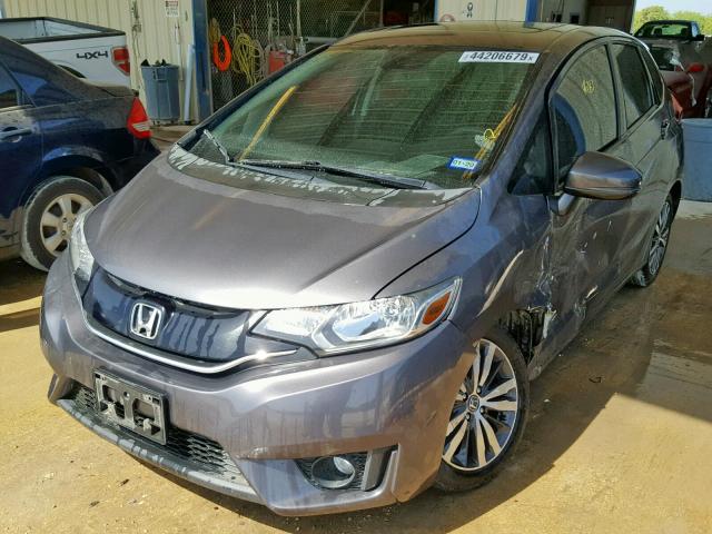 3HGGK5H8XFM743370 - 2015 HONDA FIT EX GRAY photo 2