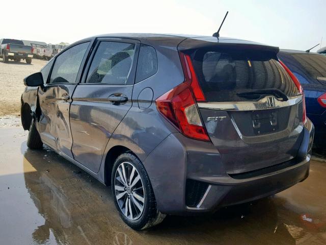 3HGGK5H8XFM743370 - 2015 HONDA FIT EX GRAY photo 3