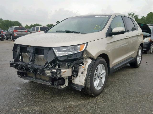 2FMPK3J88JBB27895 - 2018 FORD EDGE SEL GOLD photo 2