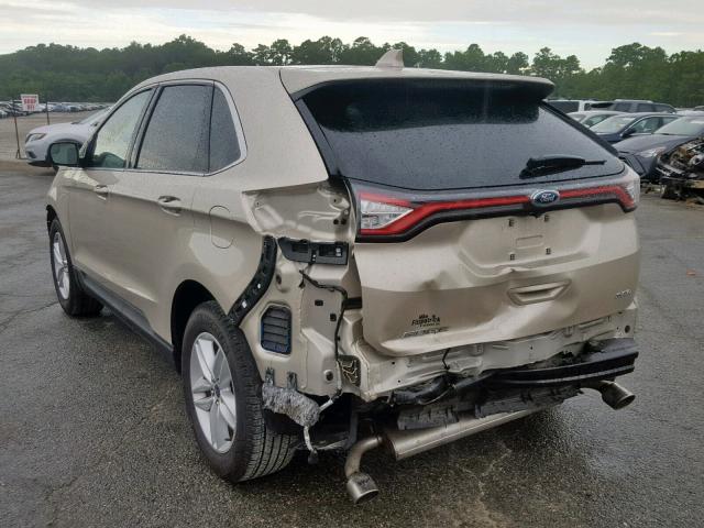 2FMPK3J88JBB27895 - 2018 FORD EDGE SEL GOLD photo 3