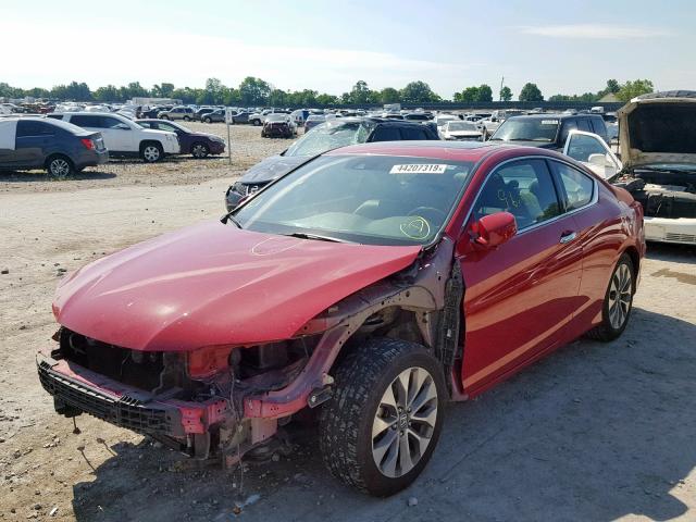 1HGCT1B83EA002521 - 2014 HONDA ACCORD EXL RED photo 2