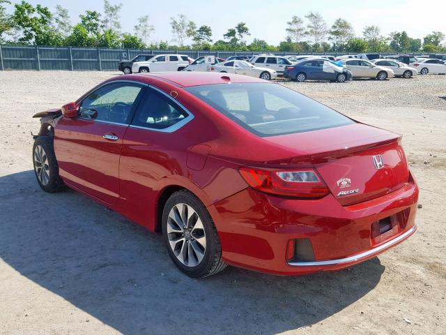 1HGCT1B83EA002521 - 2014 HONDA ACCORD EXL RED photo 3