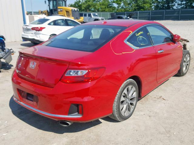 1HGCT1B83EA002521 - 2014 HONDA ACCORD EXL RED photo 4