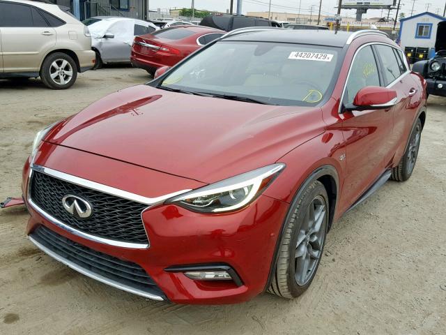 SJKCH5CP6HA028156 - 2017 INFINITI QX30 BASE BURGUNDY photo 2