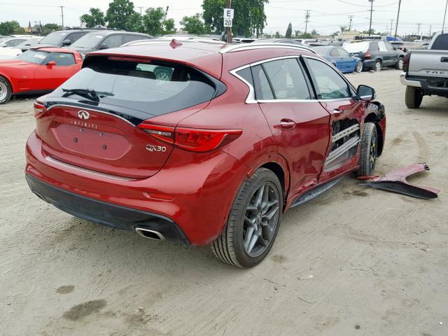 SJKCH5CP6HA028156 - 2017 INFINITI QX30 BASE BURGUNDY photo 4