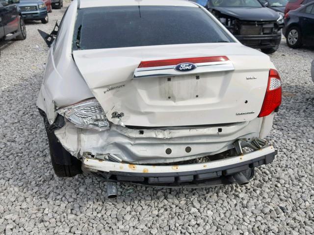 3FAHP0JG2CR265281 - 2012 FORD FUSION SEL WHITE photo 9