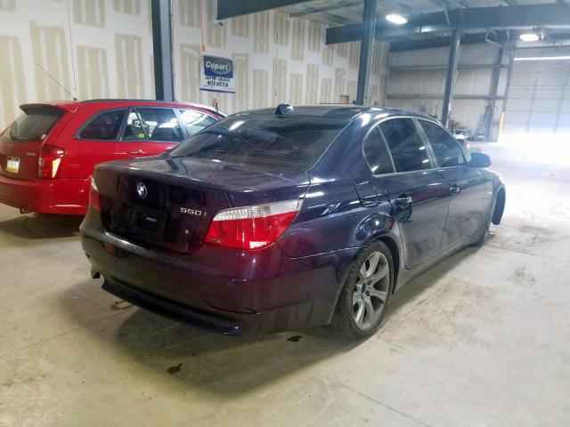 WBANB53566CP00968 - 2006 BMW 550 I BLUE photo 4