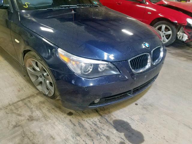 WBANB53566CP00968 - 2006 BMW 550 I BLUE photo 9