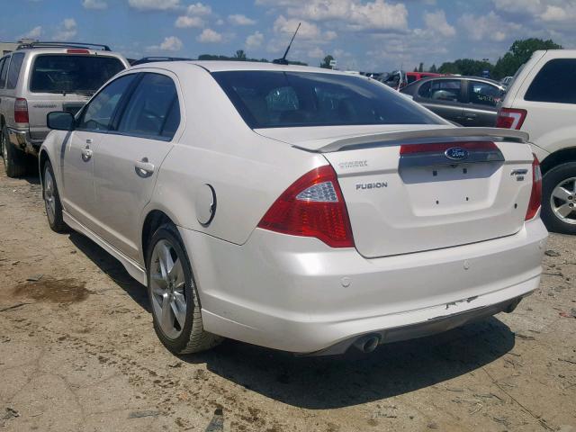 3FAHP0DC3CR268540 - 2012 FORD FUSION SPO WHITE photo 3