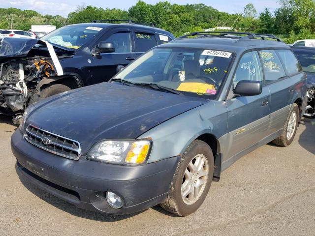 4S3BH665427620366 - 2002 SUBARU LEGACY OUT GREEN photo 2