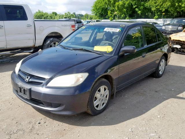 2HGES16344H922880 - 2004 HONDA CIVIC DX V BLACK photo 2