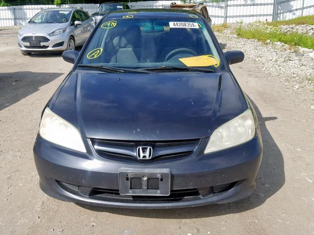 2HGES16344H922880 - 2004 HONDA CIVIC DX V BLACK photo 9