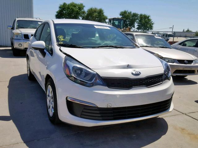 KNADM4A34G6559710 - 2016 KIA RIO LX WHITE photo 1