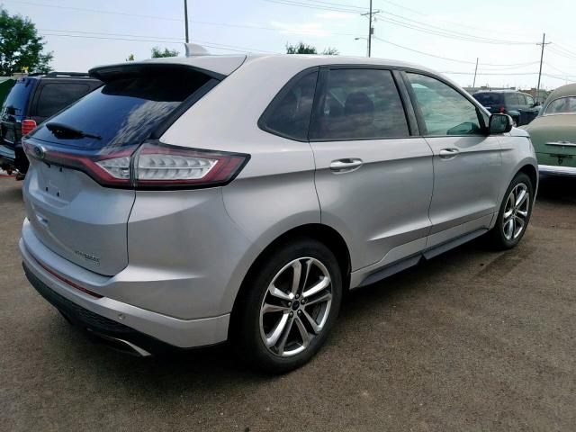 2FMTK3AP6FBB04161 - 2015 FORD EDGE SPORT SILVER photo 4