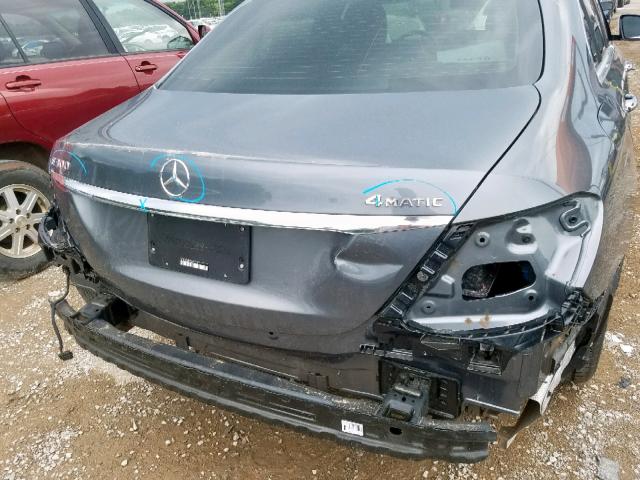 WDDZF4KB1JA333174 - 2018 MERCEDES-BENZ E 300 4MAT GRAY photo 9