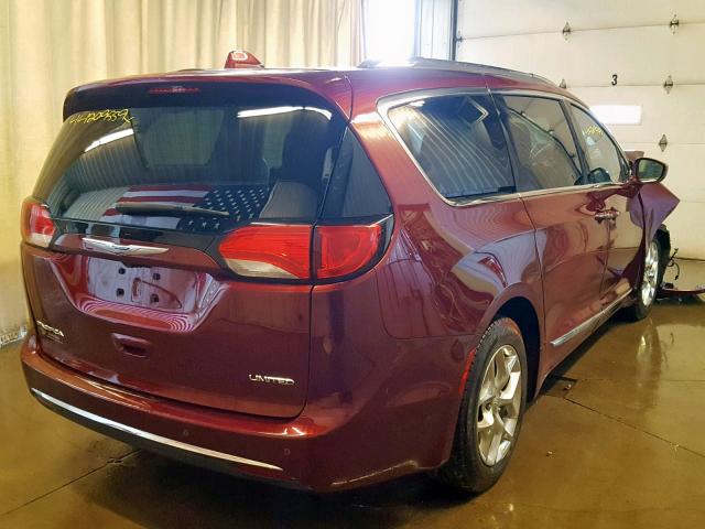 2C4RC1GG7HR670007 - 2017 CHRYSLER PACIFICA L RED photo 4
