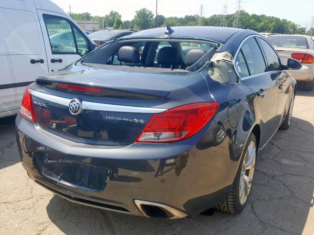 2G4GV5GV0D9235357 - 2013 BUICK REGAL GS GRAY photo 4