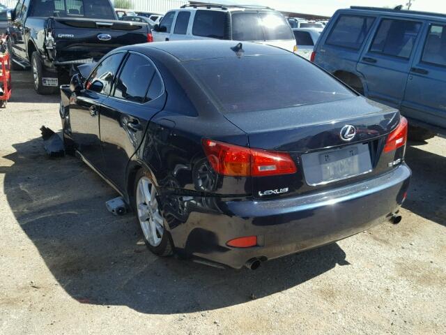 JTHBK262872026107 - 2007 LEXUS IS 250 BLUE photo 3