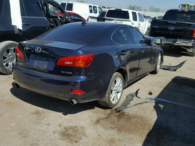 JTHBK262872026107 - 2007 LEXUS IS 250 BLUE photo 4