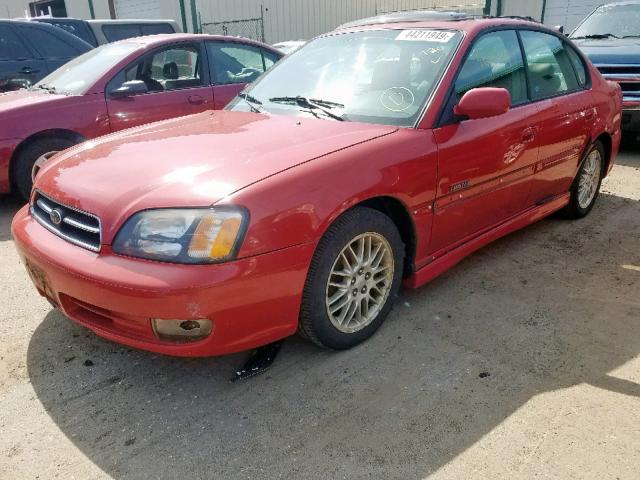 4S3BE6560Y7206397 - 2000 SUBARU LEGACY GT RED photo 2