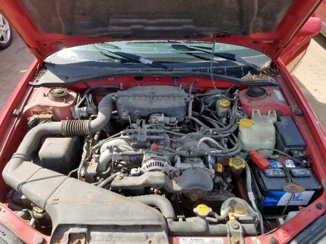 4S3BE6560Y7206397 - 2000 SUBARU LEGACY GT RED photo 7