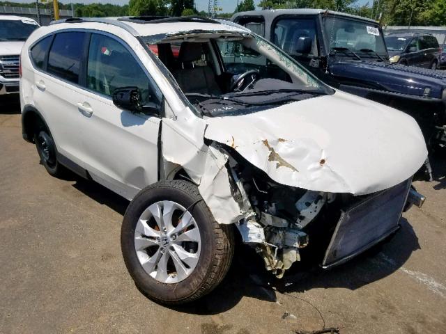 5J6RM3H76CL044807 - 2012 HONDA CR-V EXL WHITE photo 1