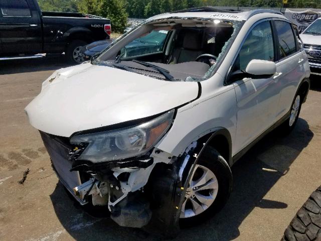 5J6RM3H76CL044807 - 2012 HONDA CR-V EXL WHITE photo 2