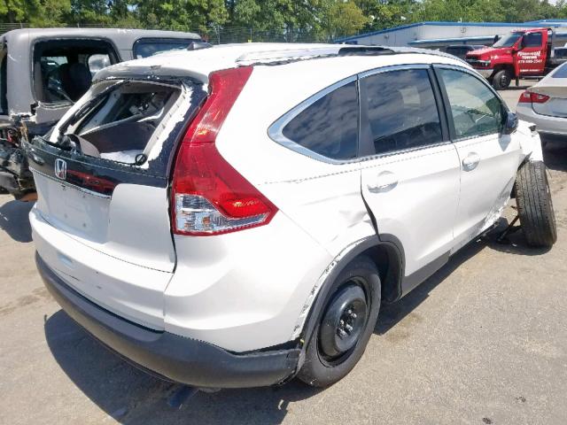 5J6RM3H76CL044807 - 2012 HONDA CR-V EXL WHITE photo 4