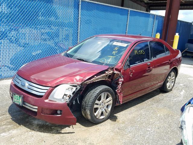 3FAHP08157R142095 - 2007 FORD FUSION SEL BURGUNDY photo 2