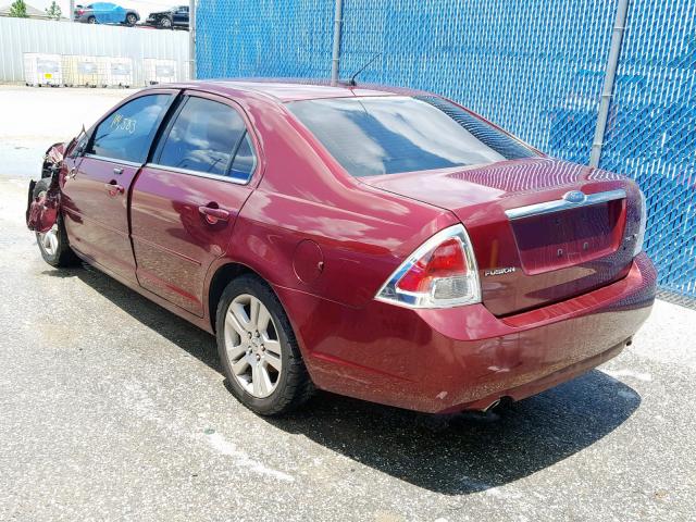 3FAHP08157R142095 - 2007 FORD FUSION SEL BURGUNDY photo 3