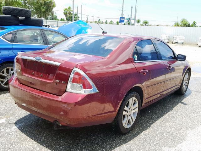 3FAHP08157R142095 - 2007 FORD FUSION SEL BURGUNDY photo 4