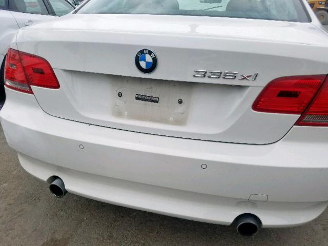 WBAWC73538E065180 - 2008 BMW 335 XI WHITE photo 10