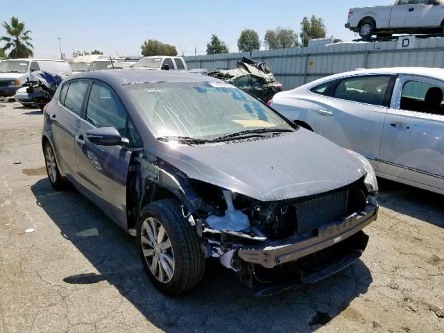 KNAFX5A85F5342236 - 2015 KIA FORTE EX GRAY photo 1