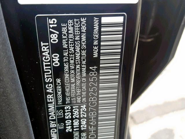 WDDHF6HB7GB252584 - 2016 MERCEDES-BENZ E 400 4MAT BLACK photo 10