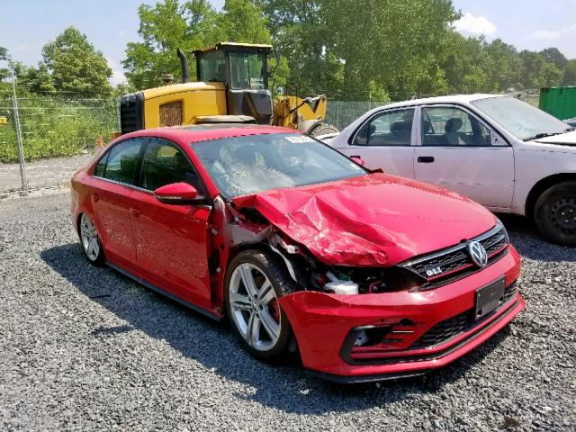 3VW4T7AJ8HM337188 - 2017 VOLKSWAGEN JETTA GLI RED photo 1