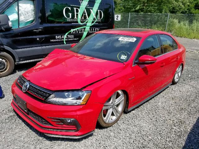 3VW4T7AJ8HM337188 - 2017 VOLKSWAGEN JETTA GLI RED photo 2