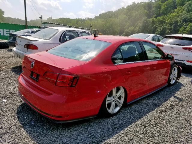 3VW4T7AJ8HM337188 - 2017 VOLKSWAGEN JETTA GLI RED photo 4