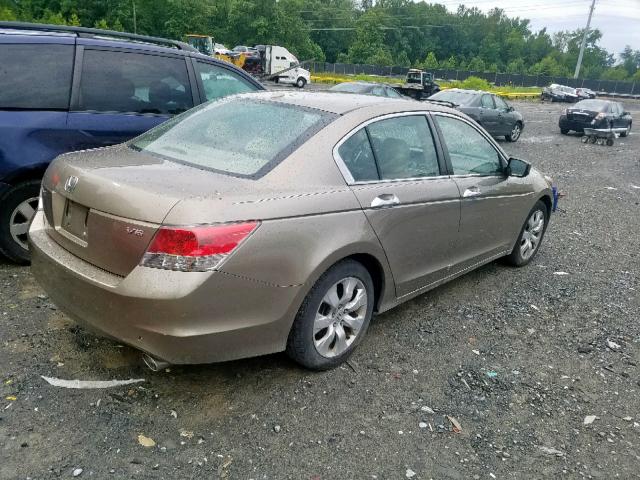 1HGCP36818A023530 - 2008 HONDA ACCORD EXL BEIGE photo 4