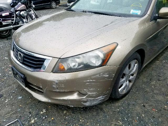 1HGCP36818A023530 - 2008 HONDA ACCORD EXL BEIGE photo 9