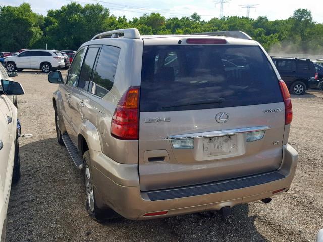 JTJBT20X730001074 - 2003 LEXUS GX 470 TAN photo 3