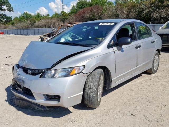 2HGFA1F37AH503909 - 2010 HONDA CIVIC VP SILVER photo 2