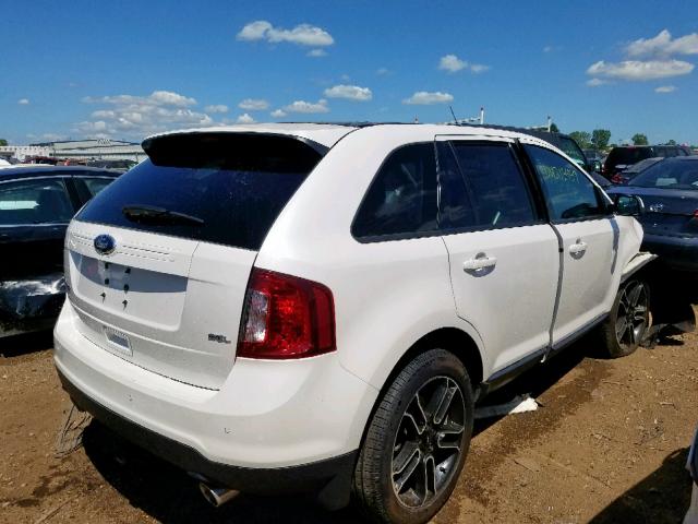 2FMDK3JCXDBC78989 - 2013 FORD EDGE SEL WHITE photo 4