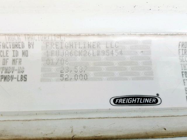 1FUJA6CK26LW95454 - 2006 FREIGHTLINER CONVENTION WHITE photo 10