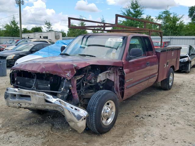 3B7KC23611G815686 - 2001 DODGE RAM 2500 BURGUNDY photo 2