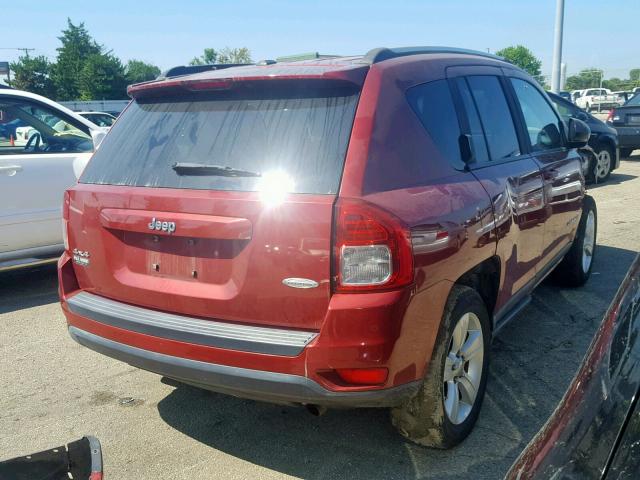 1J4NF1FB6BD216654 - 2011 JEEP COMPASS SP წითელი ფოტო 4